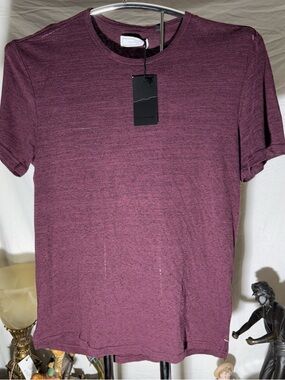 Five Four Heathered Wine Short Sleeve Crew Tee